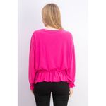 Willow Drive Blouse Womens S Pink Ruffle Hem Long Sleeve Cottagecore Photo 1