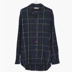 Madewell  Flannel Oversized Ex-Boyfriend Shirt in Dark Plaid small Photo 1