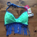Hula Honey  Reversible Fringe Bikini Top NWT Photo 0