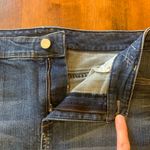 White House | Black Market Mini Skirt 10 Blue Denim Embroidered Beaded Pockets Photo 2