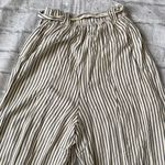 American Eagle women XS wide leg fully lined striped high waist tie belt pants Photo 6