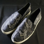 Vince  Slip‎ On Snake Embossed Granite Leather Sneakers Flats Shoes Photo 2