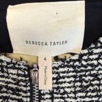 Rebecca Taylor  Tweed Peplum Zip Front Jacket Sleek Textured Luxury Womens Size 4 Photo 2