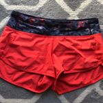 Lululemon Orange Polka Dot Shorts Photo 0