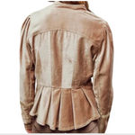 Free People Velvet Ballet Racer Jacket NWT Size M Champagne Photo 1