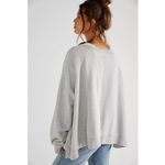 Free People  Rework It Reverse It Oversized Sweatshirt Distressed Grey size XS Photo 1