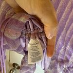 For Love & Lemons purple metallic front tie top Photo 5