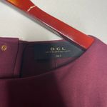 BGL Burgundy Office Solid Color Long Sleeve Squareneck Jumpsuit with Belt Sz S Red Photo 2