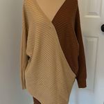 Amur Samira Two Tone Overlap Wool Sweater Dress Size XS Photo 0
