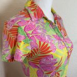 Lilly Pulitzer 90s‎  Shirt Dress Belted Sabrina Bottoms Up Print Frogs Flowers S Photo 2