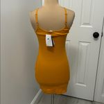 Nike  Ribbed Tight Fit Orange Spaghetti Strap Dress Photo 4