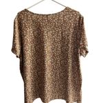 Blair  Tan Brown Floral‎ Knit Top Size 2XL Photo 2