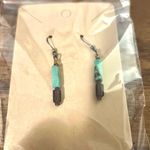 Turquoise and Sterling silver earrings 3 pair Blue Photo 2