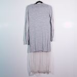 Maison Martin Margiela Wool Blend Knit Stretch Tulle Mesh Trim Sweater Dress S Photo 4