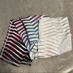 Athleta Zebra stripes pink white and black full length workout athletic leggings Photo 4