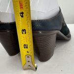 Vintage western mules clogs blue suede heeled studded 8 leather concert rodeo Photo 6