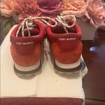 Tory Burch Women's Vintage Nylon Runner sneaker in red suede and nylon. Photo 4