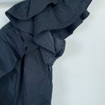 Hill House The Ana Nap Dress Mini V-Neck Poplin Black Size Small Elegant Photo 7