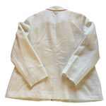 Coldwater Creek Knit Boucle Sweater Jacket Full Zip Collar Cream Ivory Womens XL Photo 1