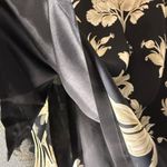 Loft  Black White Floral Midi Skirt Asymmetrical Size 8 Photo 2