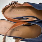 Lucky Brand Merrona Wedge Sandal Blue Faux Suede Adjustable Sling Back Size 10 B Photo 5