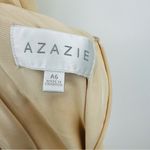 Azazie  | Everett White Alabaster A-Line V-neck Ruched Chiffon
Dress Size A6 Photo 6