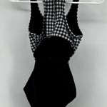 ALBION FIT Albion Castaway One-Piece Swimsuit Racerback UPF 45 Zip Gingham Black L Photo 4