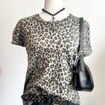 Banana Republic  Green Leopard Print Top, Classic‎ Chic Business Casual Medium Photo 0