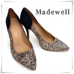 Madewell Maddie Heel in Speckle Leopard Calfskin Pumps Womens Size 6.5 S… Photo 0