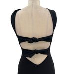 Nookie  Long Gown Maxi Dress Bodycon Halter Neck Cut‎ Out Tie Black Size Small Photo 9