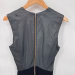 Helmut Lang  Gala Combo Dress Womens Large Black Lamb Leather Exposed Zipper FLAW Photo 4