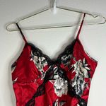 Apt. 9  Red Satin Floral Lace Slip Dress - Size Medium Photo 3