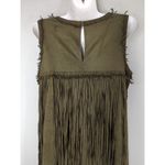 Chelsea and Violet  Olive Green Fringe Mini Dress Suede‎ Size M NWT Coastal Cowgirl Photo 6