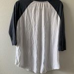 Peloton  Womens Size XL Multicolor Graphic Logo Henley Tee Blouse Photo 2