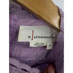 Anthropologie  Lilac Embroidered Puff Sleeve Blouse Cotton Eyelet Lace Top XS Photo 1