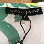 Woman’s Club Z Collection Leaf Print Coverup Size Large Green Photo 3