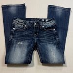 Miss Me  Indigo Boot Cut Jeans with Metallic Accents Photo 3