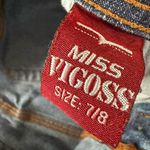 Miss Vigoss Bootcut Jeans Mid Rise Distressed Stretch Y2K Style Embroidered Blue Size 27 Photo 7