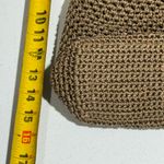 The Sak  Crochet Braided Leather Handle Hi I Satchel Tote Shoulder Bag Brown Photo 5