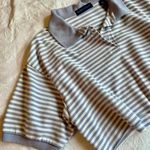 Karen Scott Stripped Cropped Polo Photo 1