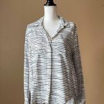 Velvet Heart  | Striped Split Hem Button Down Top Sz M Photo 0