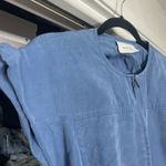 Akris  chambray denim style zip front belted cinch waist dress 6 Photo 7