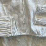 Gianni Bini Camilla Long Sleeve Pullover Woven Linen Blouse, White, Large, NWT Photo 5