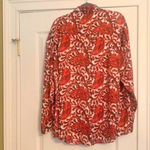 Michael Kors L/S Paisley Button Down 1X Orange Photo 7