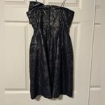 Rebecca Taylor  Bow Strapless Blue Silver Metallic Floral Dress ASO Taylor Swift Photo 1