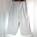 J. Jill Love Linen M Gray Striped Wide Leg Beachcomber Pull Photo 1