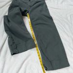 Loft  Ankle Crop Chino Straight Leg Pants Mid Rise Green Pockets Stretch Size 2 Photo 4