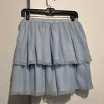 Hill House The Clara Tulle Tiered Dotted Mini Skirt Powder Blue Women Small Photo 0