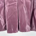 Liz Claiborne  winetastic pleated faux leather skirt gold buttons fleece lined 2 Photo 3