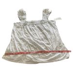 NWT Style and Co white babydoll tank top cotton/modal eyelet detail M Size M Photo 6